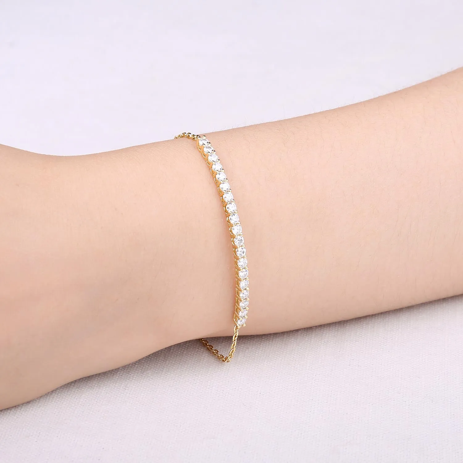 JewelryPalace Amor Eterno bracciale moissanite oro