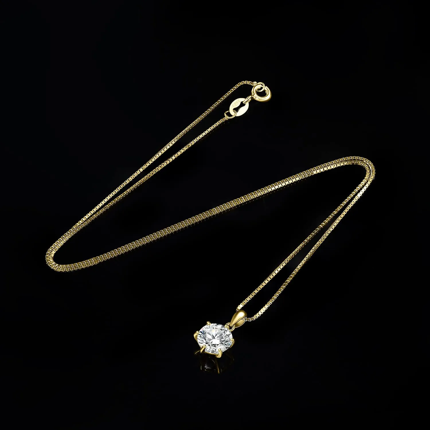 JewelryPalace Solitario 2.0ct collana oro zirconia