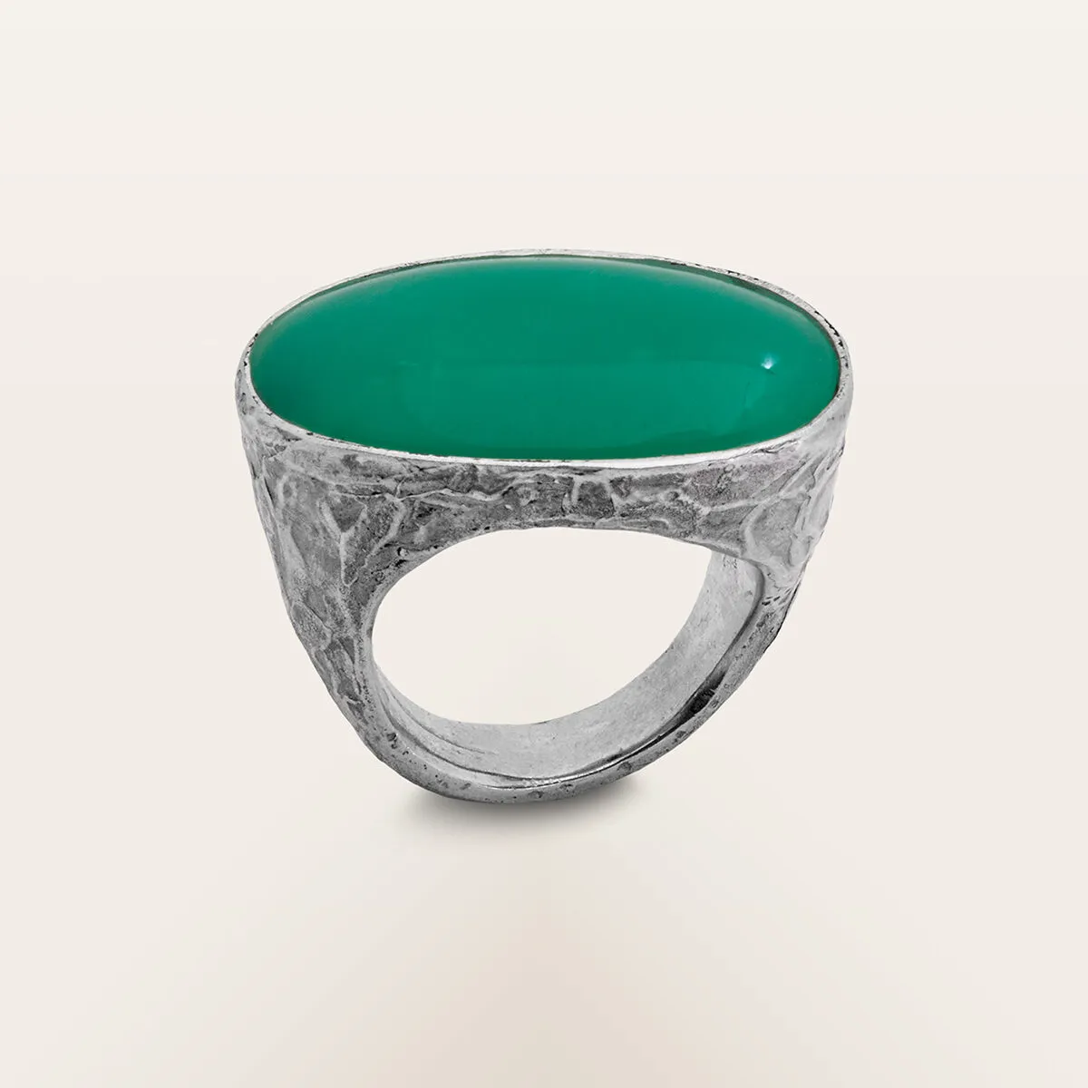 Alfredo Correnti Gea Anello Crisopasio pietra verde
