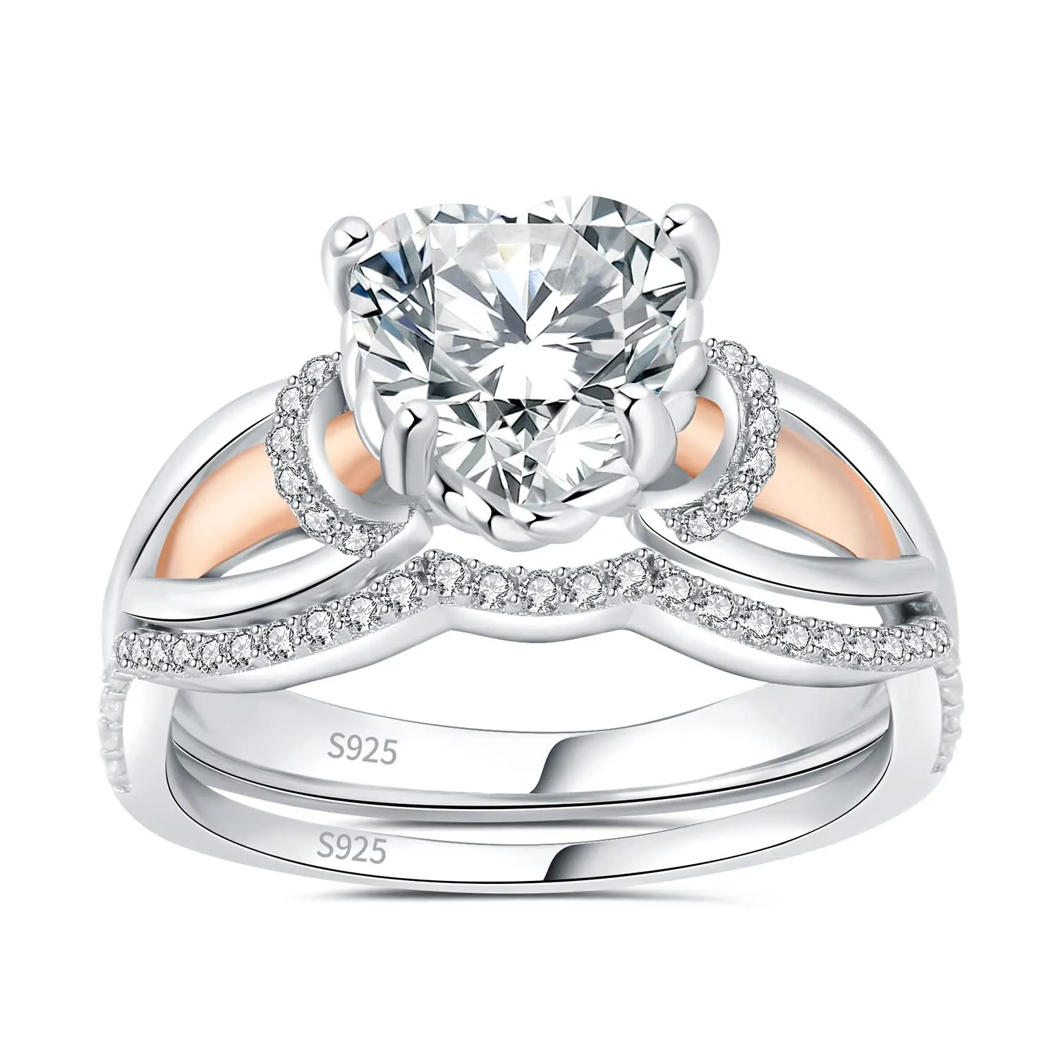 JewelryPalace Classico Cuore 2.2ct anello argento cuore