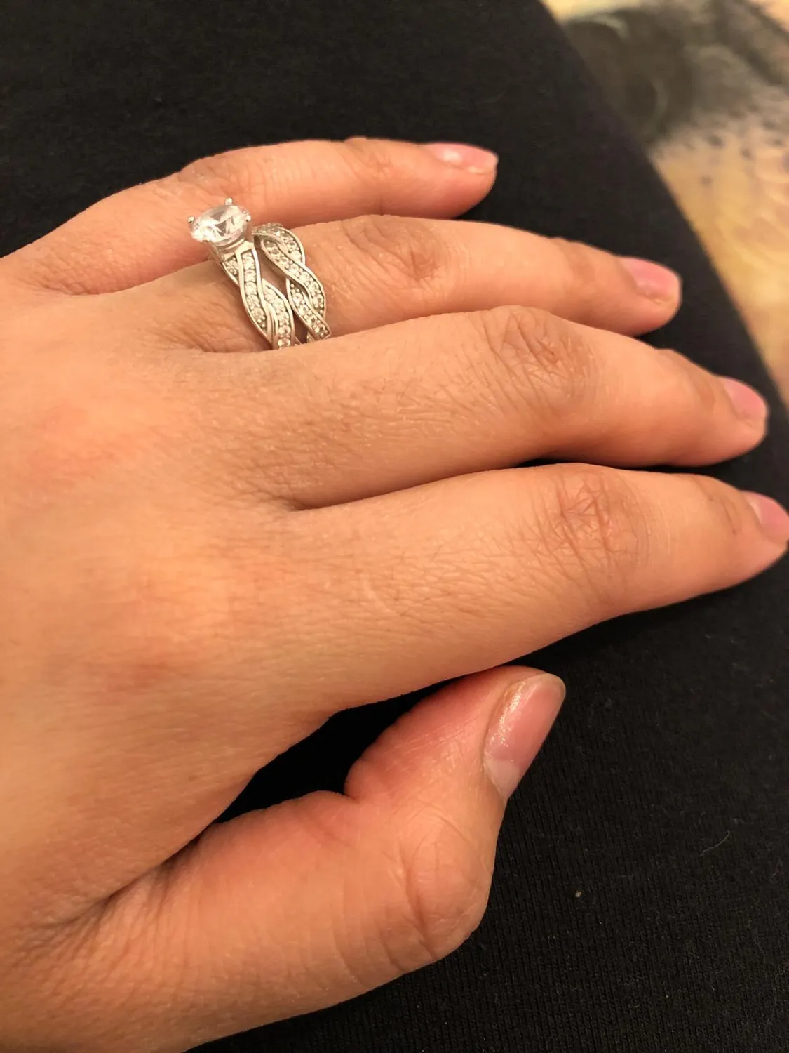 JewelryPalace Infinito Nodo Fede Argento Diamante 1.5ct