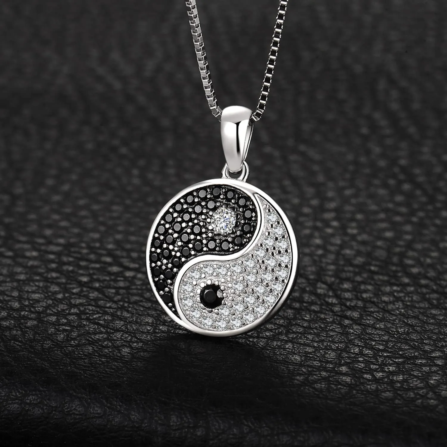 JewelryPalace Yin Yang collana argento spinello nero 45cm