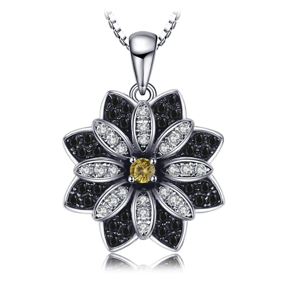 JewelryPalace Fiore Collana Argento Spinello Nero 45cm