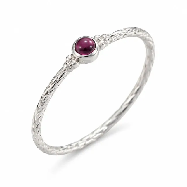 Victoria Jane Dainty anello argento granato cabochon