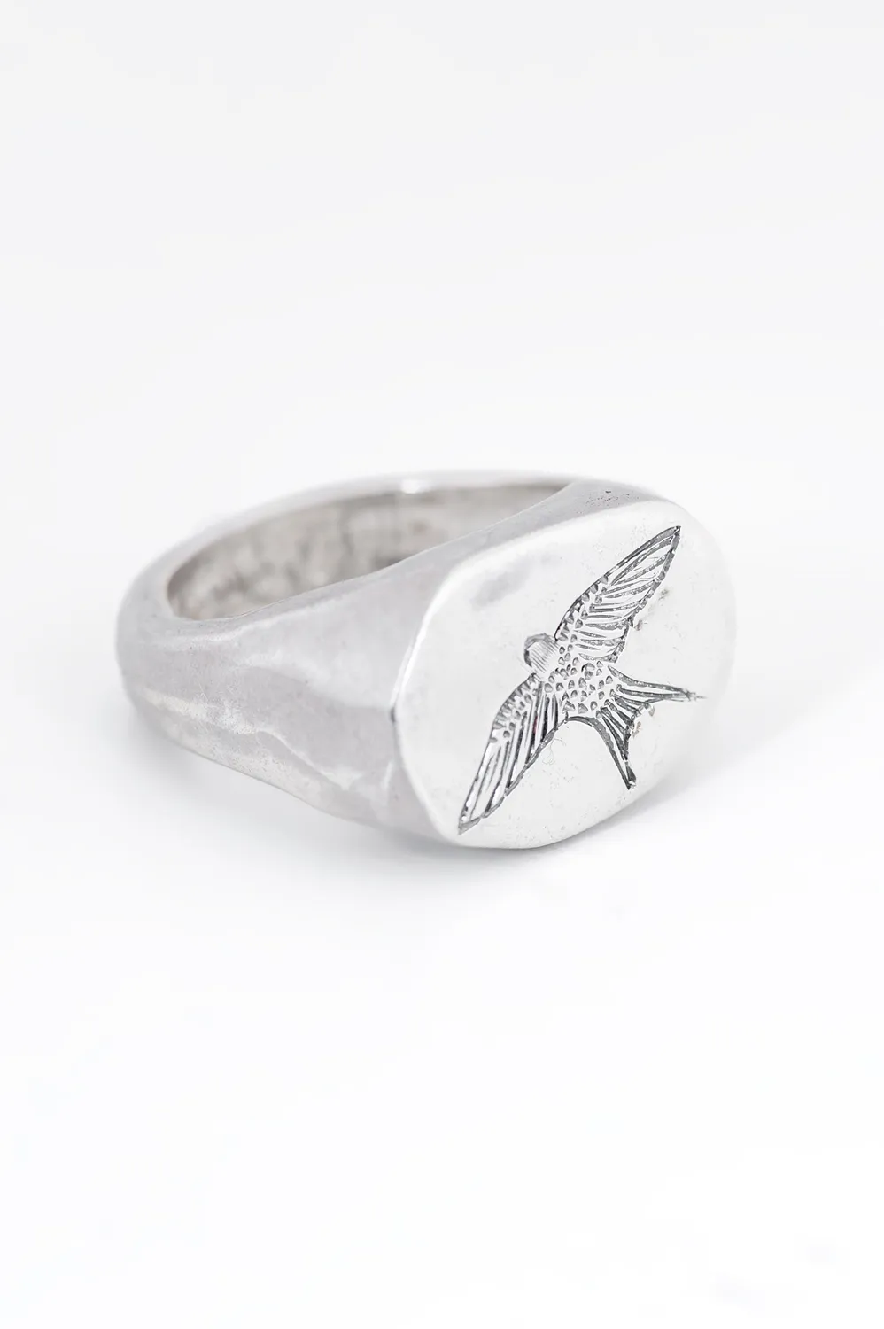 Flor Rubaja Fauna Air I anello sigillo uccelli argento regolabile