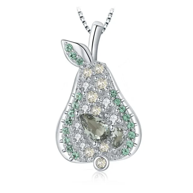 JewelryPalace Pera 1.1ct collana argento 925 spinello verde 45cm