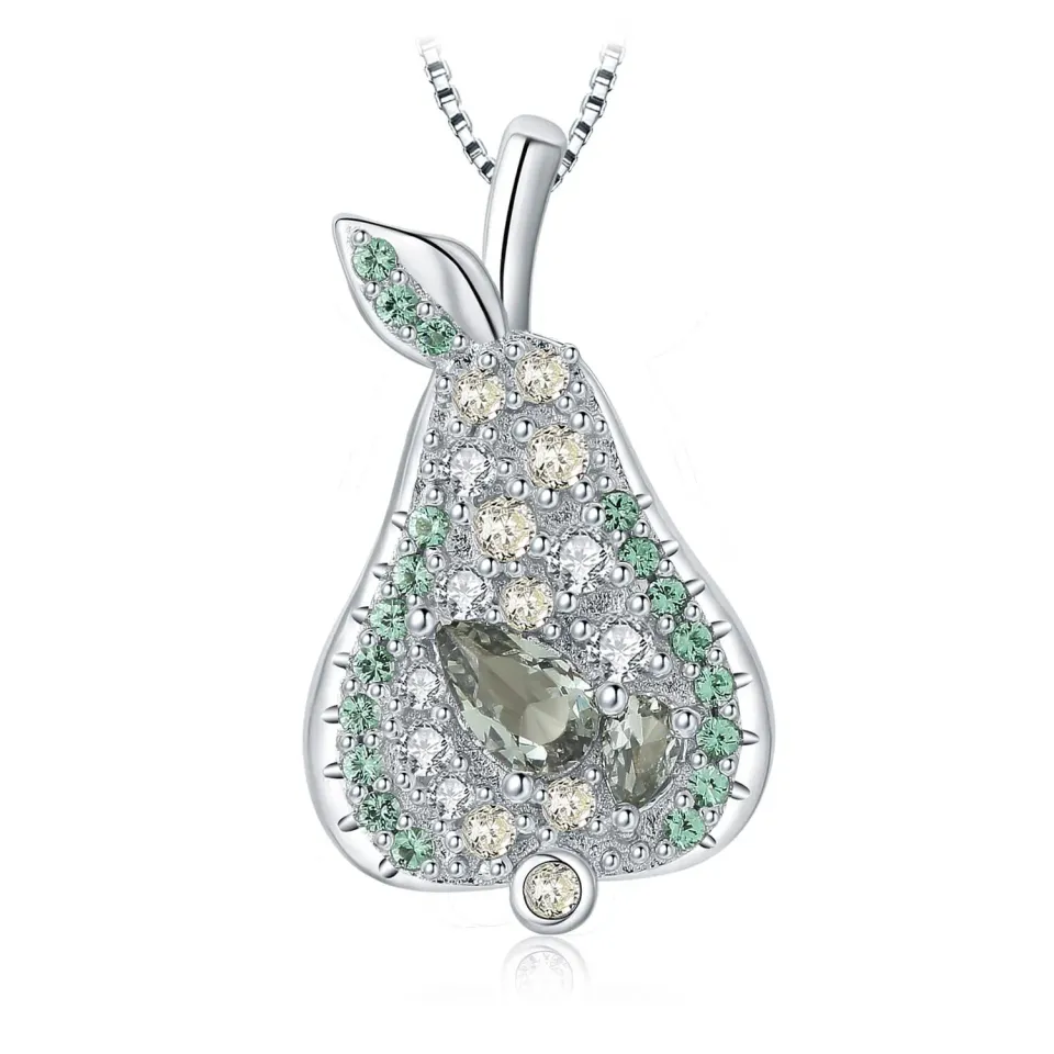 JewelryPalace Pera 1.1ct collana argento 925 spinello verde 45cm