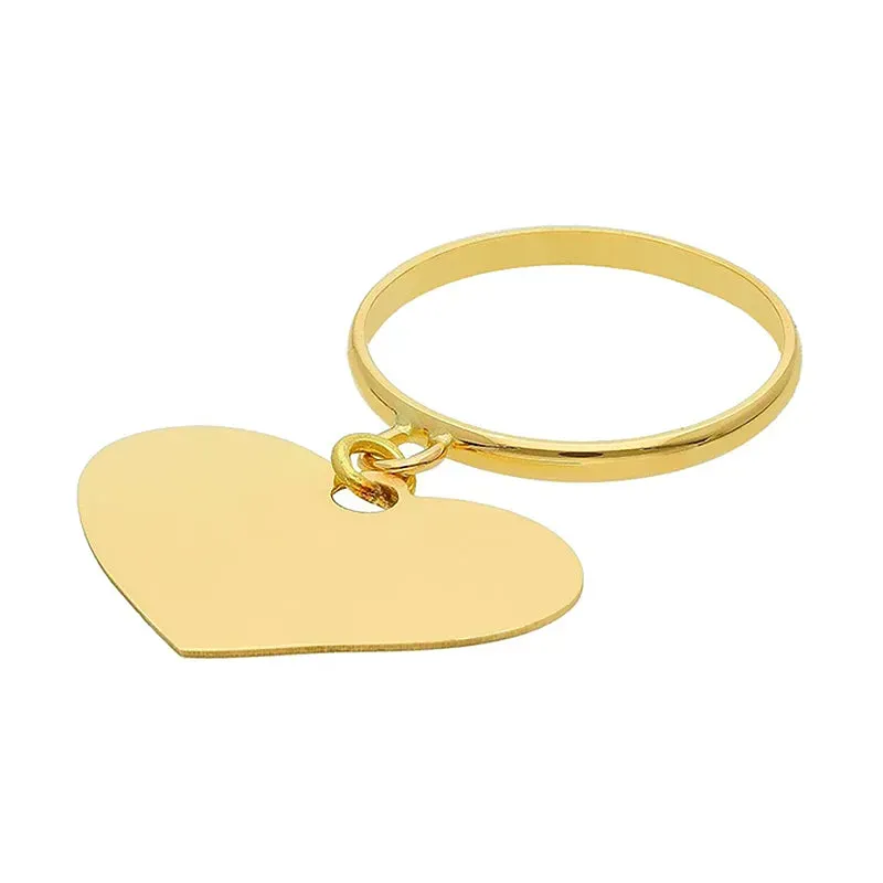 Gioielli Celiento Cuore anello oro giallo 18 kt ciondolo