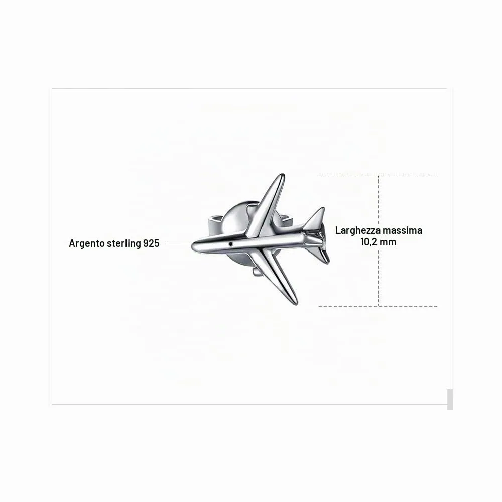 JewelryPalace Asimmetrici orecchini argento filo lungo bottone