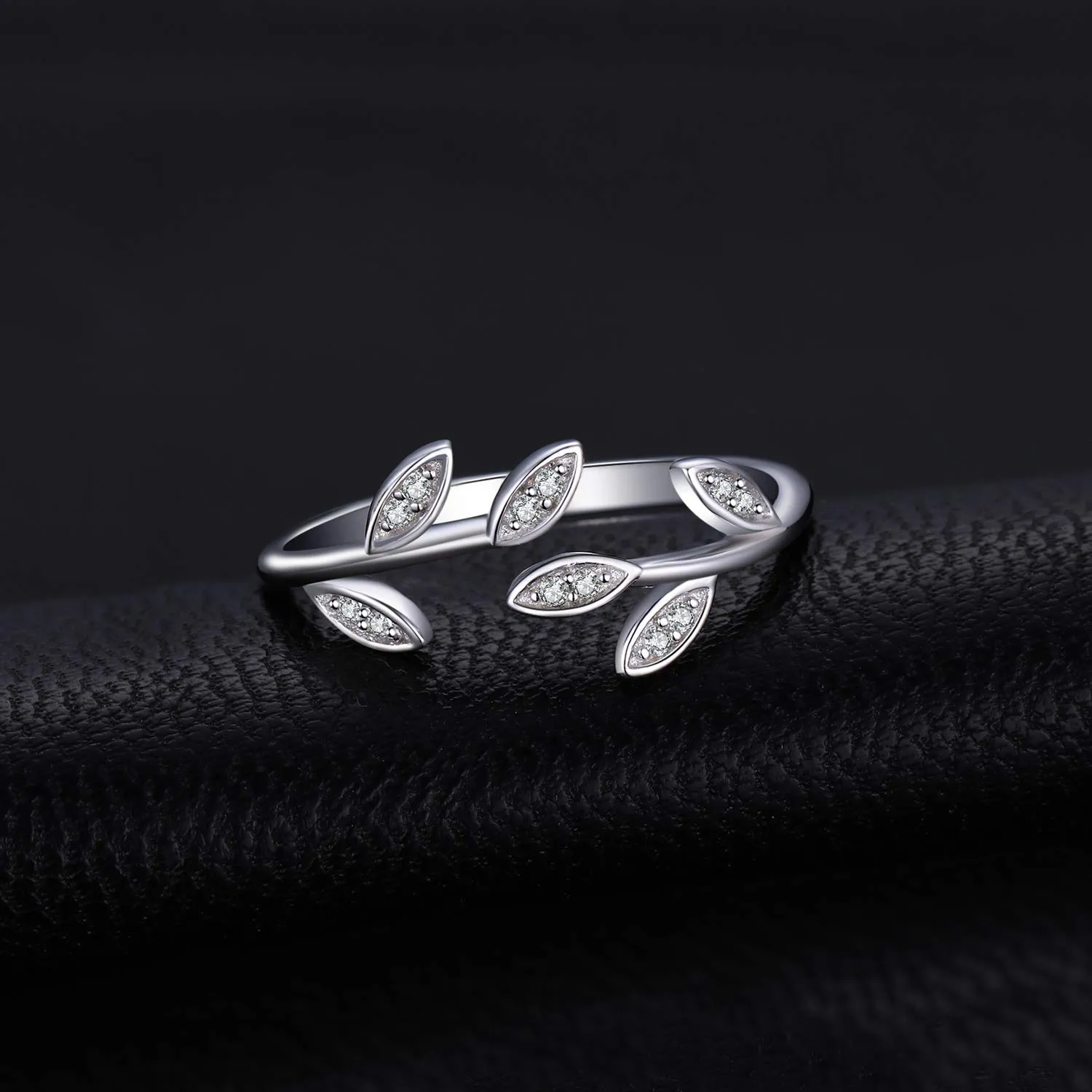 JewelryPalace Foglia di Olivo Anello Argento Regolabile