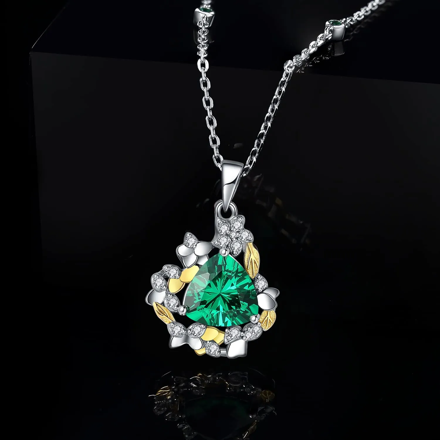 JewelryPalace Budino 1.7ct collana dorata smeraldo verde