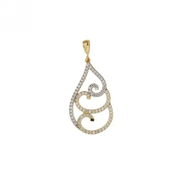 Gioielli Celiento Ciondolo oro giallo 18kt zaffiri donna