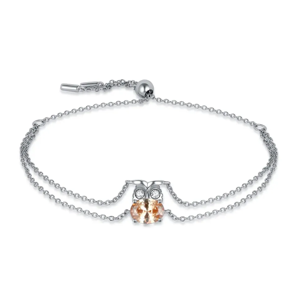 JewelryPalace Gufo 2.2ct bracciale argento zirconia gialla