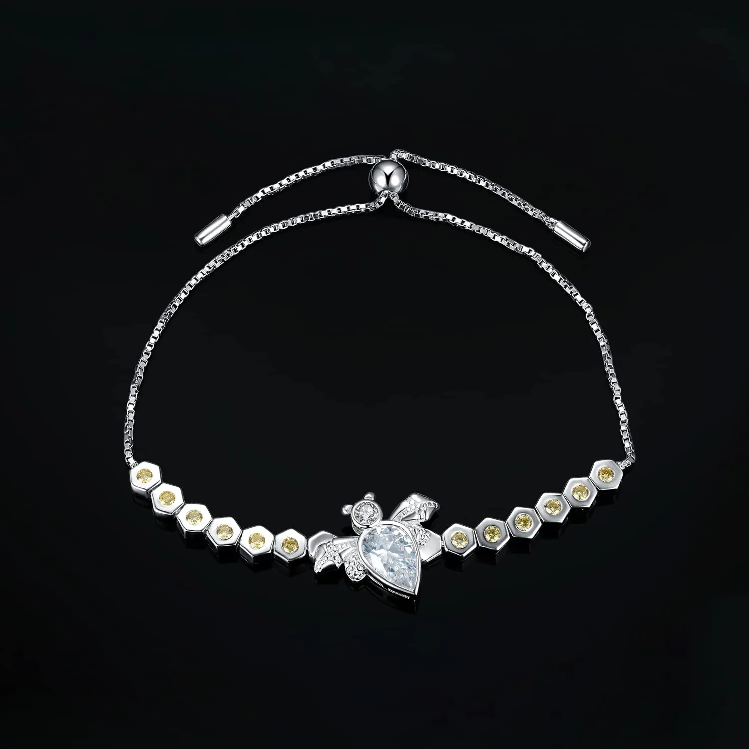 JewelryPalace Ape 1.5ct bracciale argento zirconia gialla
