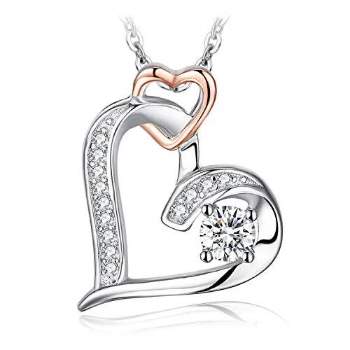 JewelryPalace Infinity collana cuore bicolore argento 45 cm