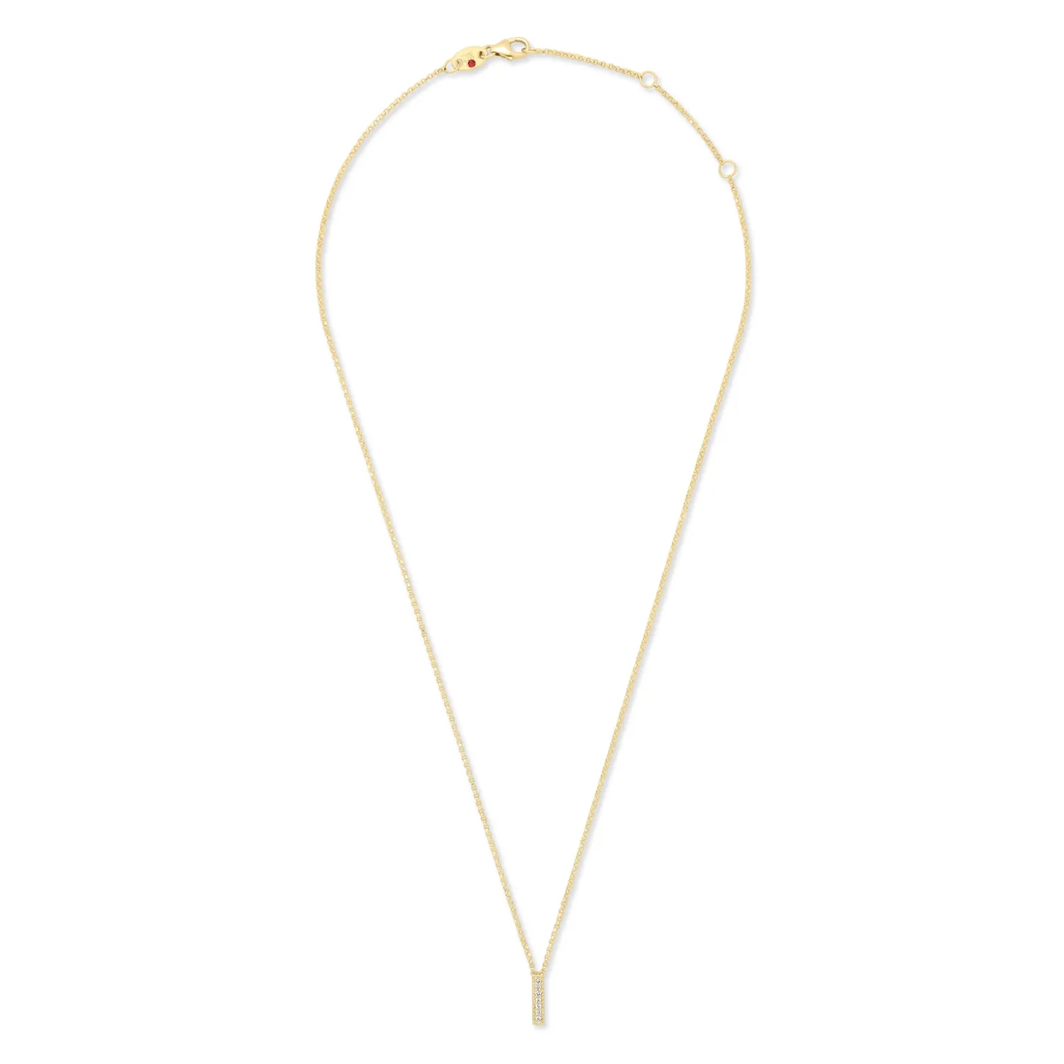 Roberto Coin Tiny Treasure Lettera collana oro giallo diamanti