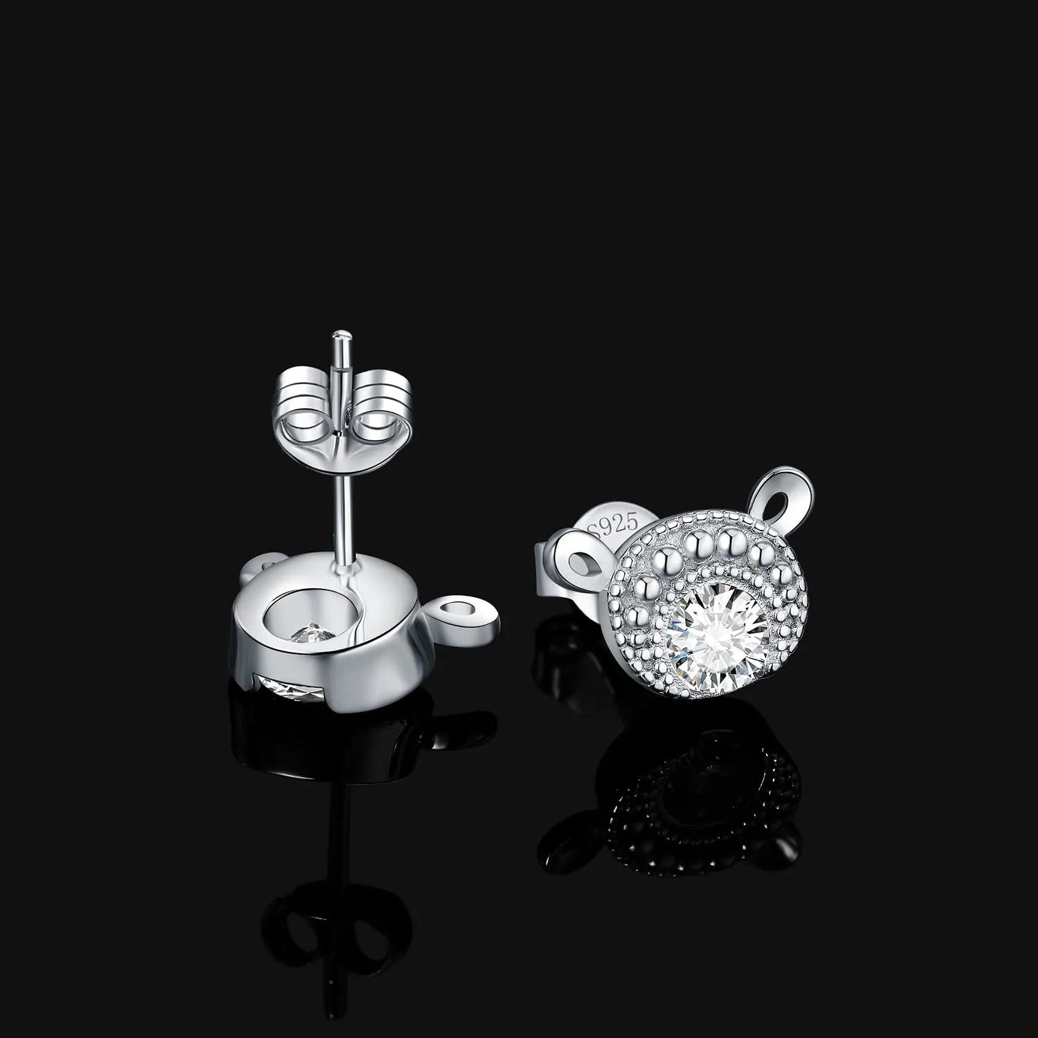 JewelryPalace Pecora 1.2ct orecchini zirconia tondi