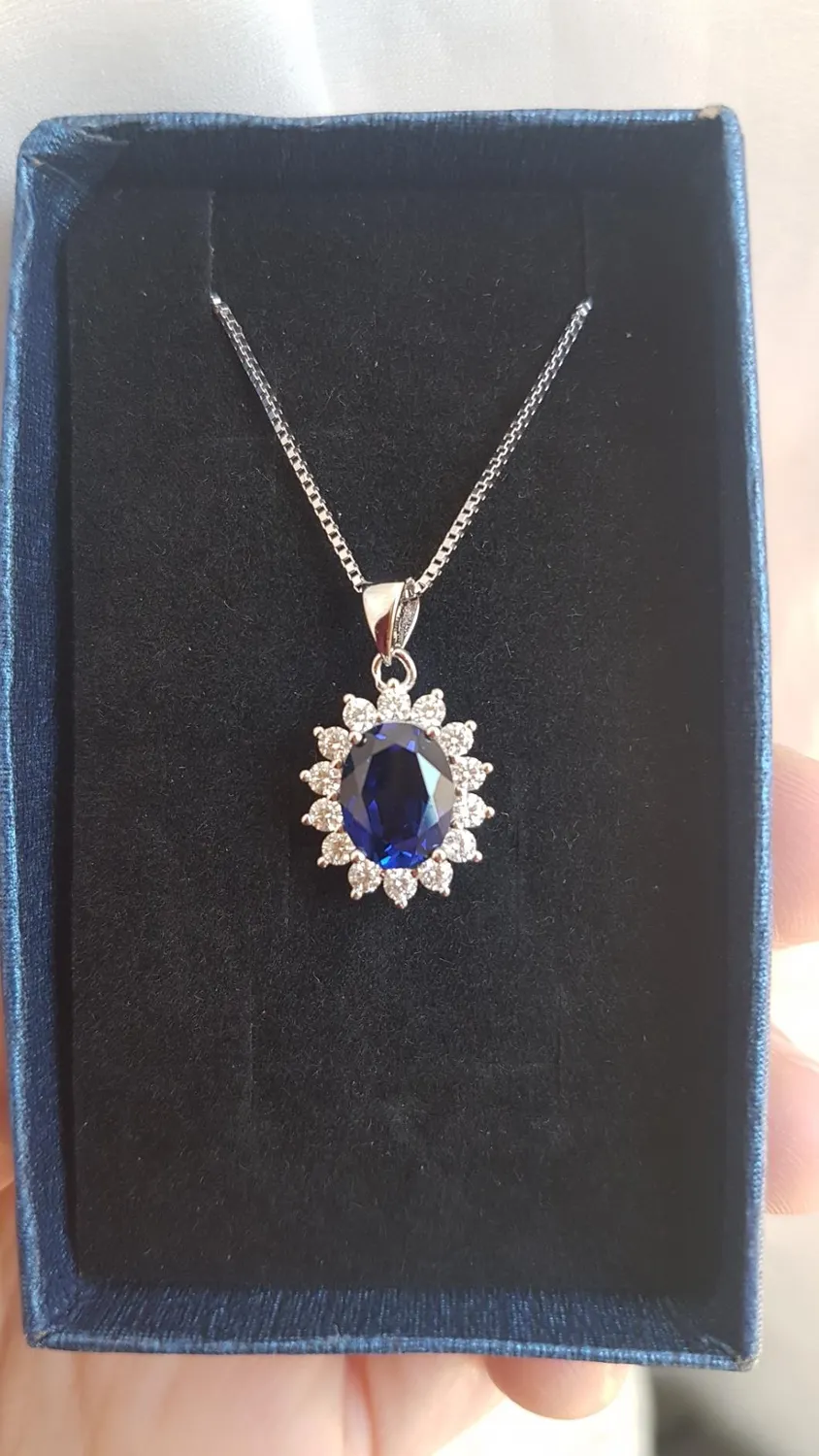 JewelryPalace Kate Middleton 08101 collana zaffiro argento