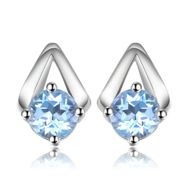 JewelryPalace Ventaglio 1.2ct orecchini argento 925 topazio tondo