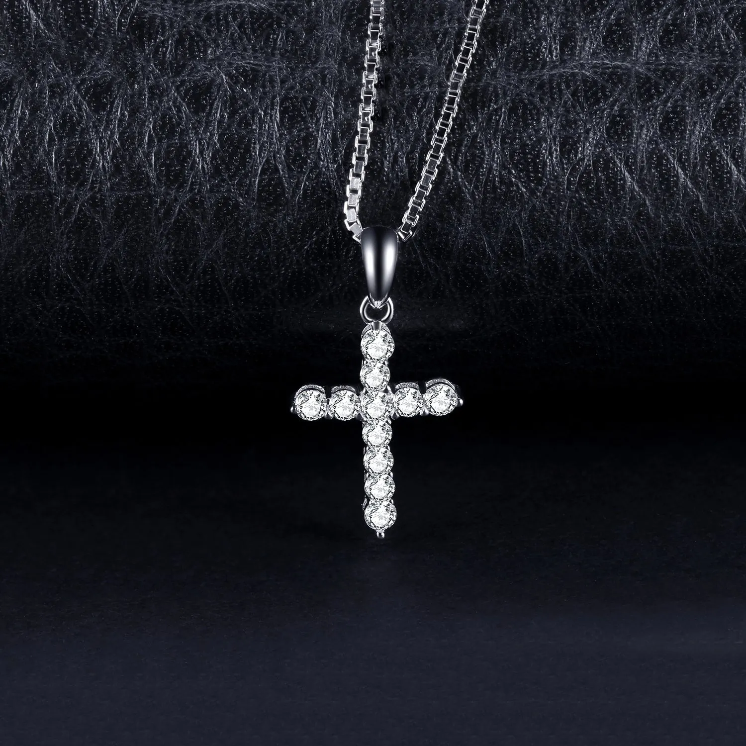 JewelryPalace 0.7ct collana croce argento 45cm zirconia
