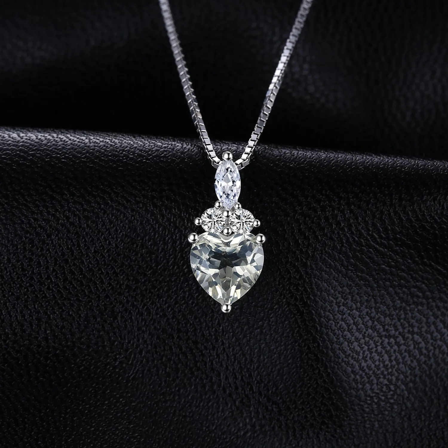 JewelryPalace Cuore 1.4ct collana argento 925 quarzo 45cm