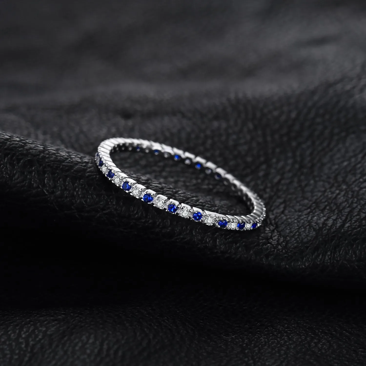 JewelryPalace Classico Anello Argento 925 Spinello Blu