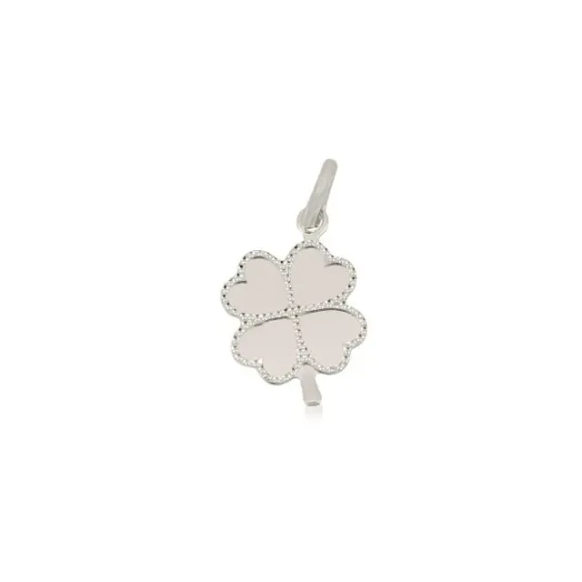 Gioielli Celiento Quadrifoglio ciondolo oro bianco 18 Kt