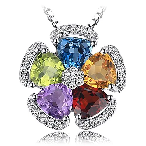 JewelryPalace Fiore collana argento 925 pietre naturali 45 cm
