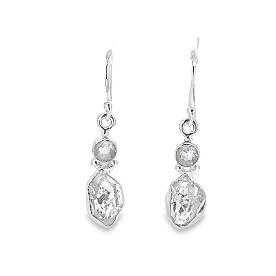 Victoria Jane Herkimer Diamond orecchini pendenti argento