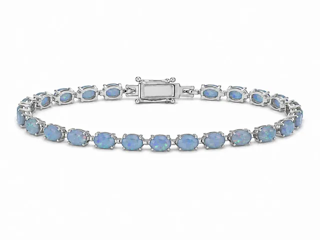 Victoria Jane Starlit Opal bracciale argento opali ovali