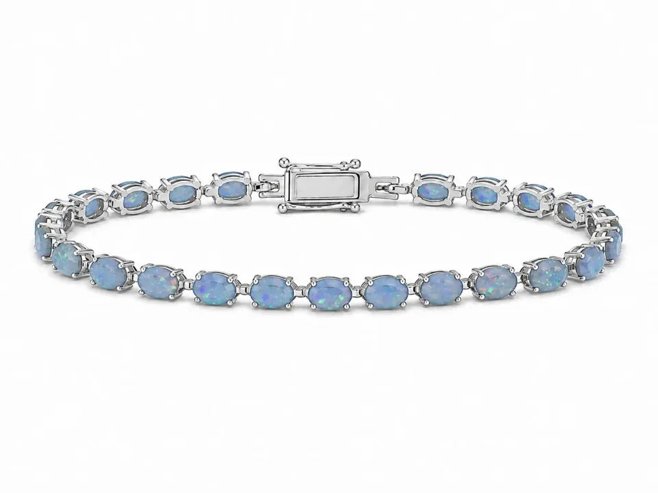 Victoria Jane Starlit Opal bracciale argento opali ovali