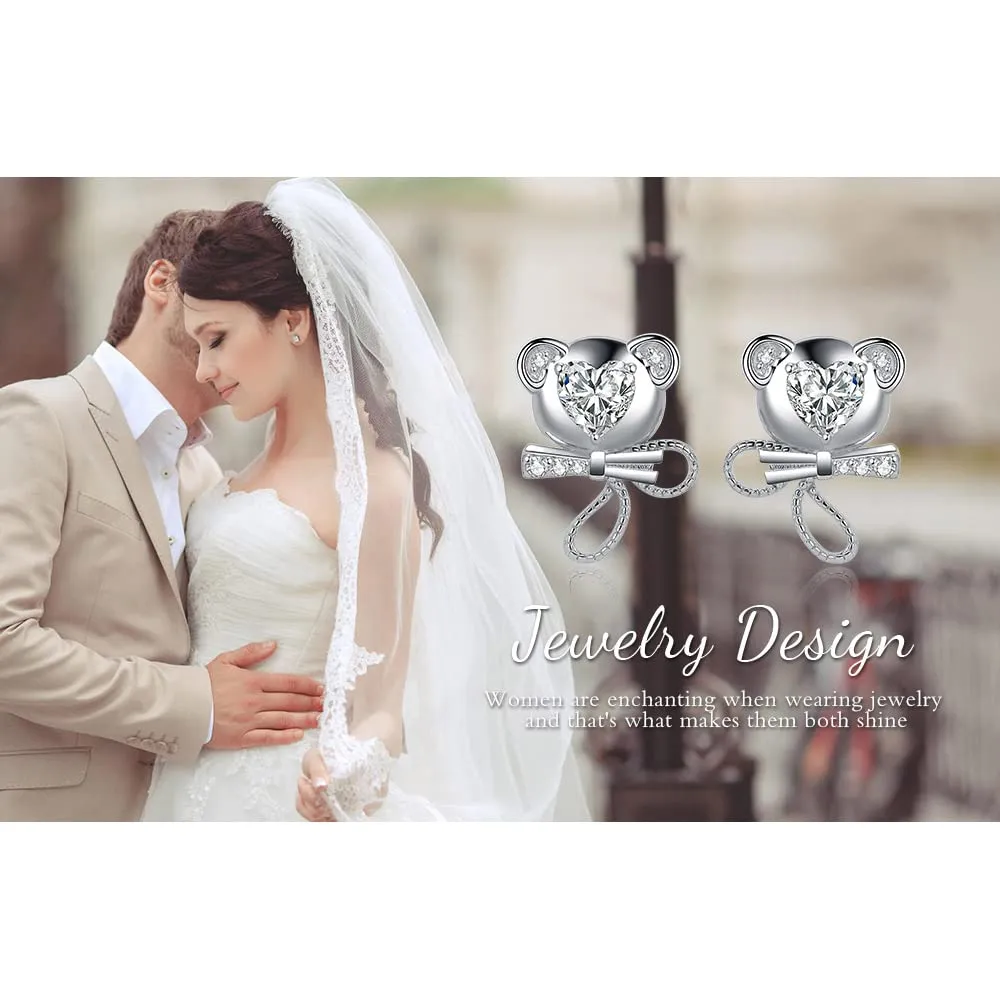 JewelryPalace Orsetto Cuore orecchini argento 925 zirconia 3.1ct