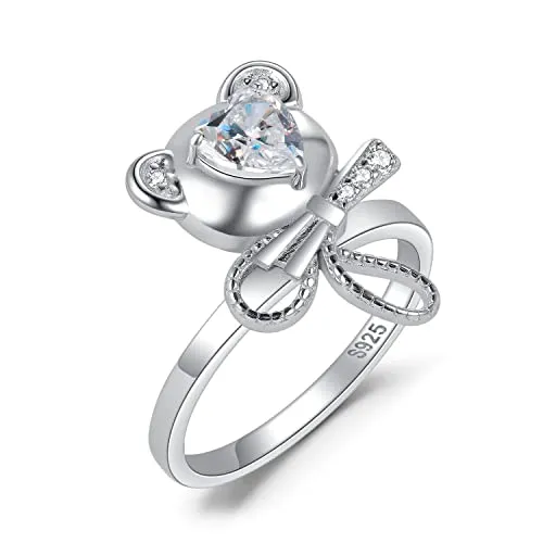 JewelryPalace Orsetto 1.5ct Anello Argento 925 Fiocco