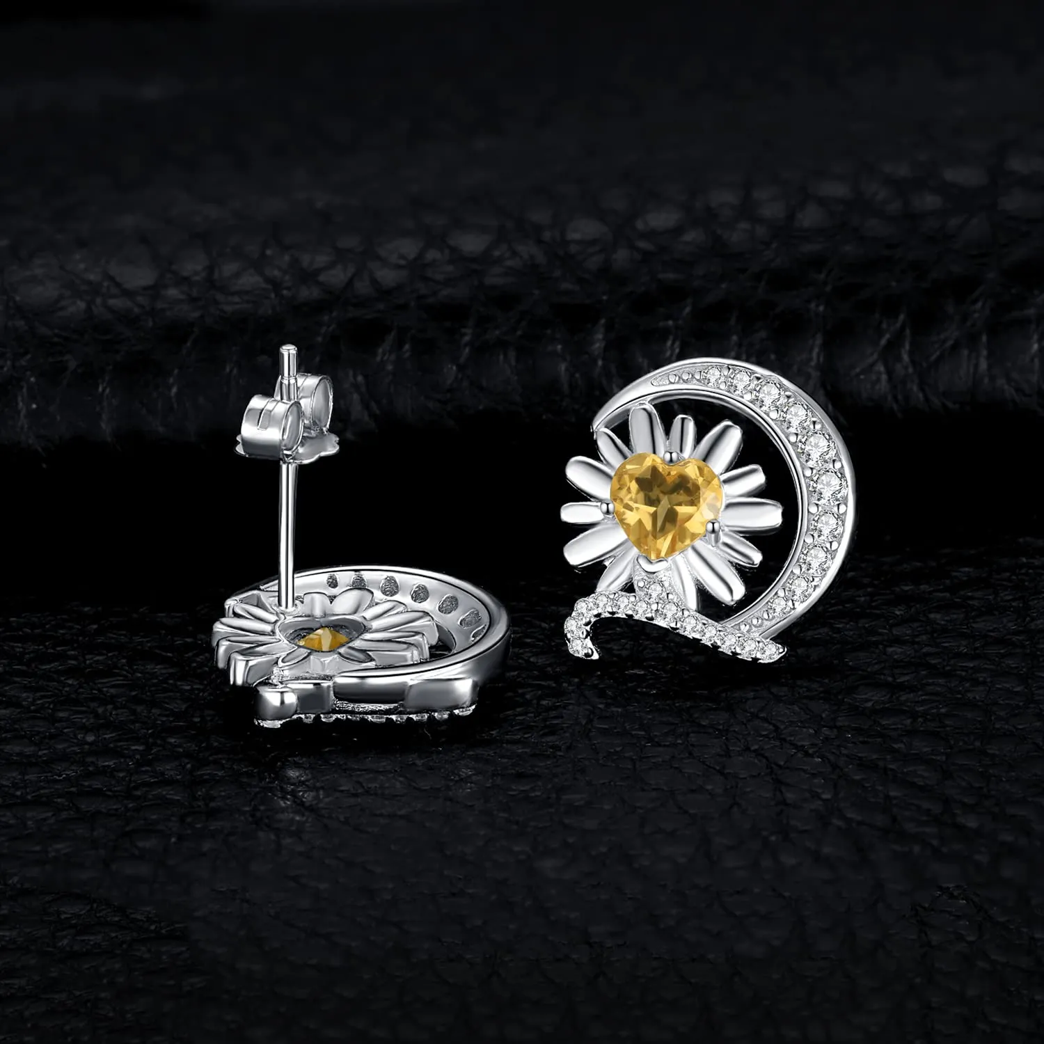 JewelryPalace Margherita orecchini argento 925 citrino lobo