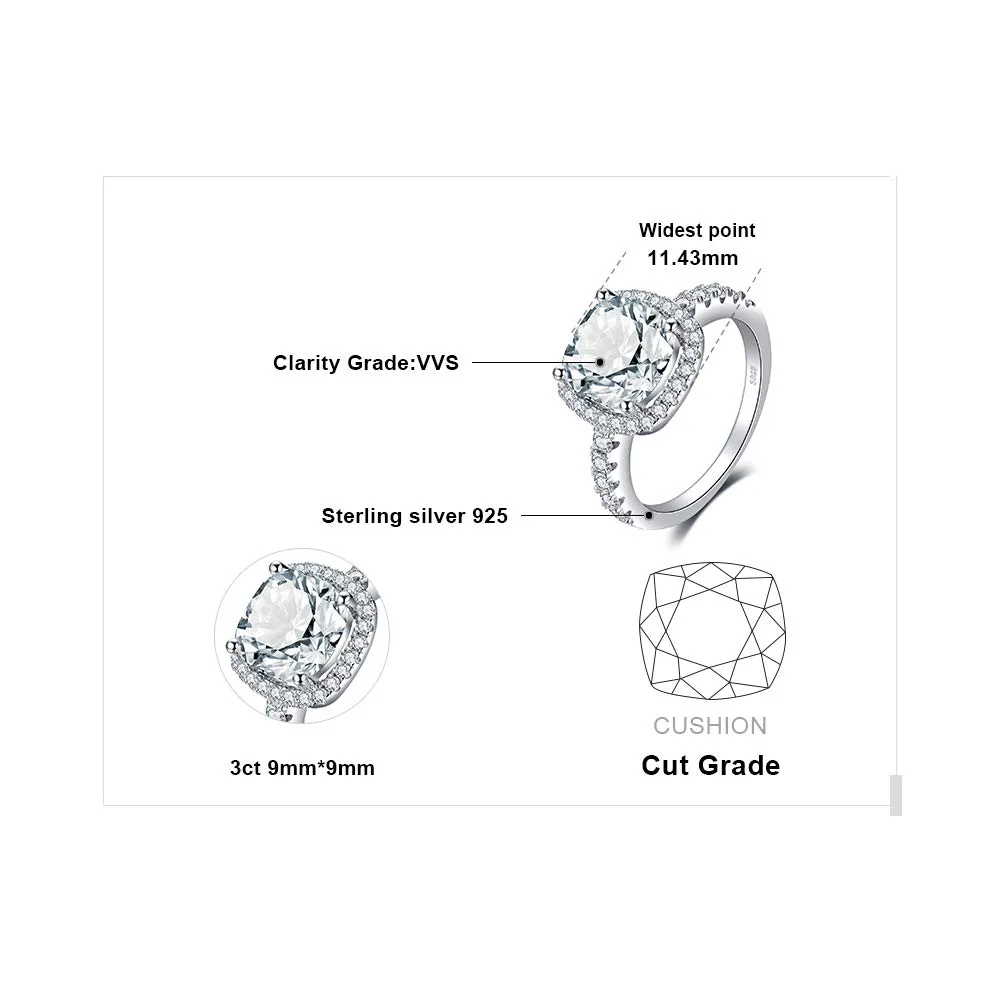 JewelryPalace AB-002 anello fidanzamento zirconia argento