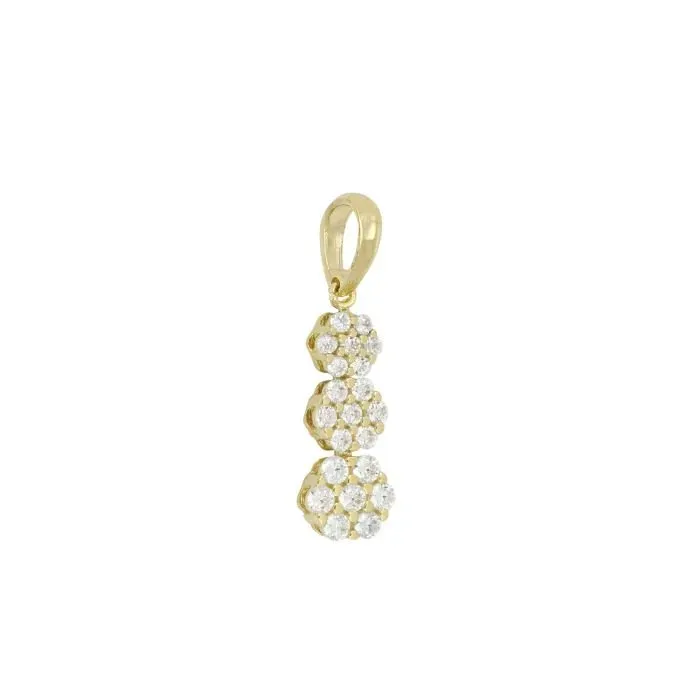 Gioielli Celiento Trilogy ciondolo oro giallo 18kt zaffiri