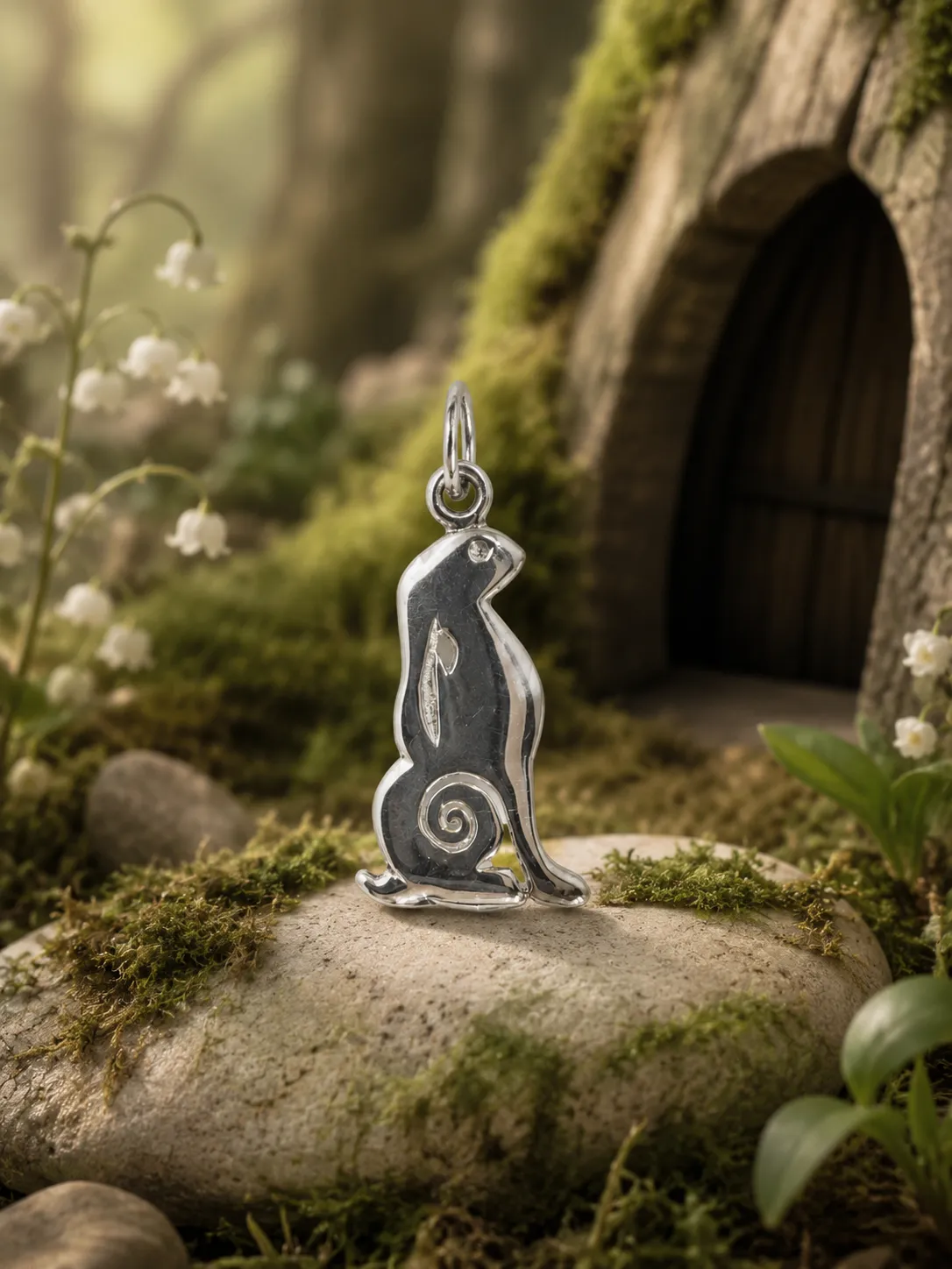 Victoria Jane Moon Gazing Hare collana argento lepre