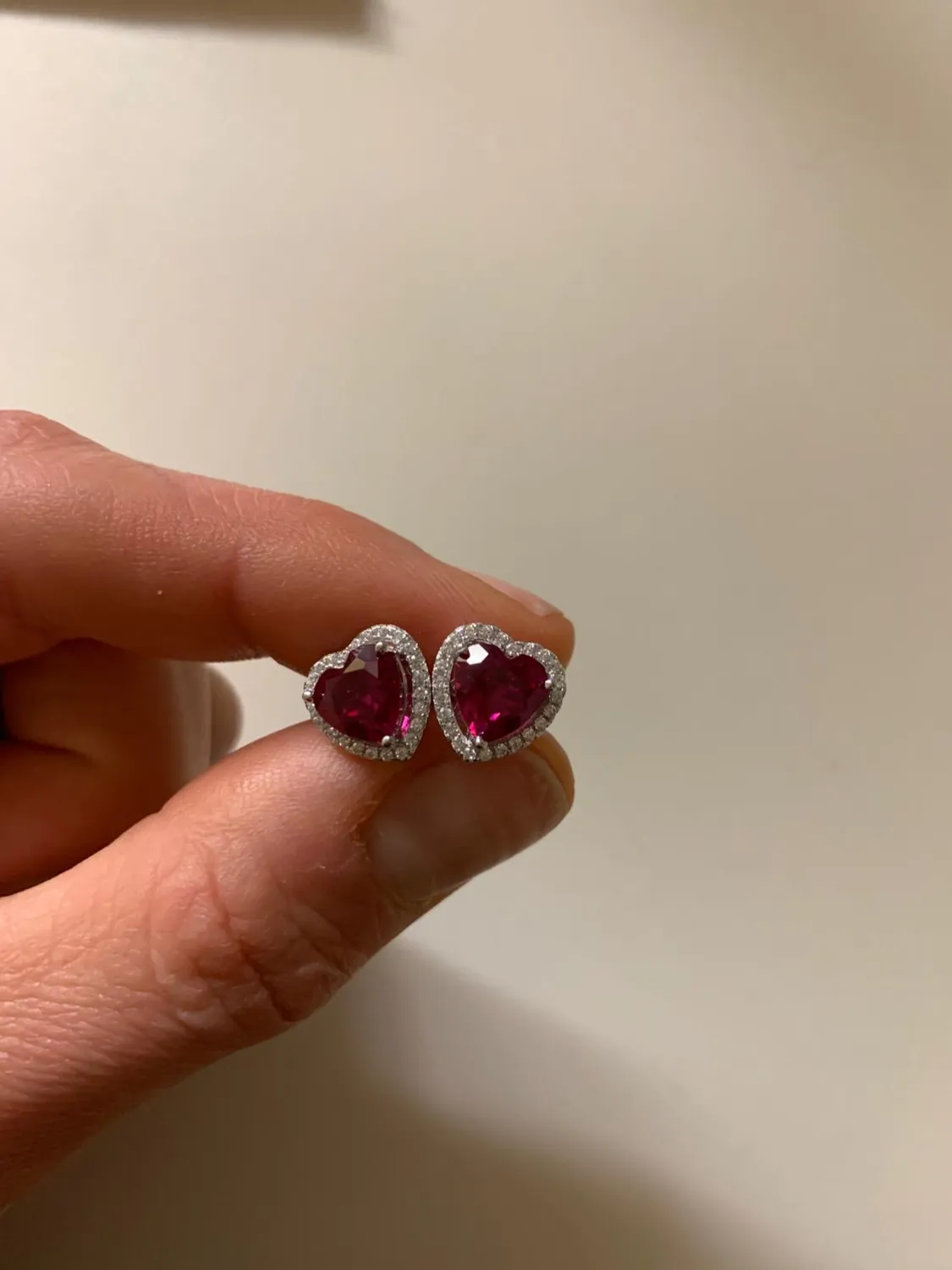 JewelryPalace Cuore 3.8ct Rubino orecchini argento lobo