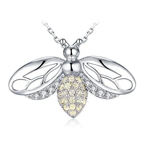 JewelryPalace Ali Vuote Collana Argento Dorato Zirconia
