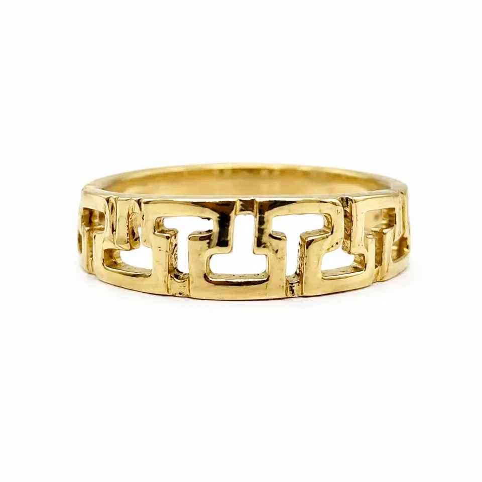 Victoria Jane anello uomo oro 14ct traforato preloved