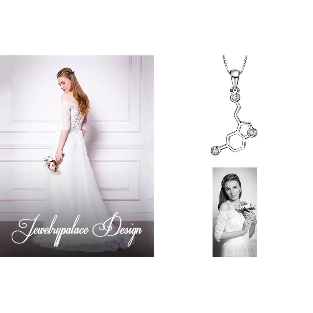 JewelryPalace Serotonina 0.2ct Zirconia collana argento 925
