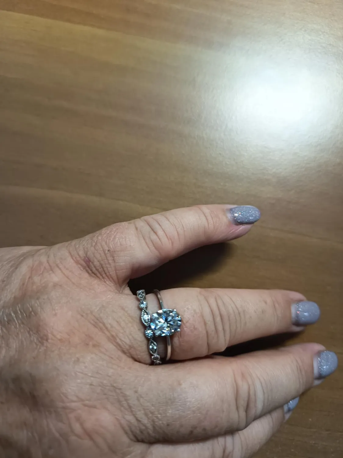 JewelryPalace Classico solitario anello argento moissanite 1ct