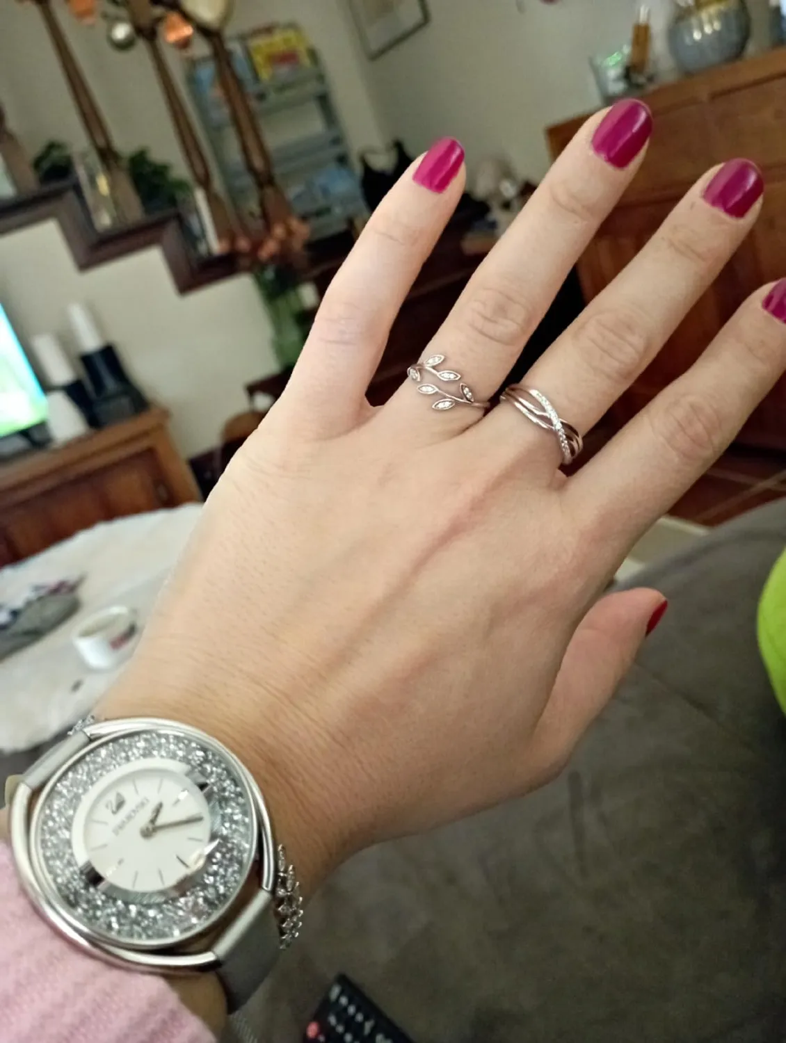JewelryPalace Foglia di Olivo Anello Argento Regolabile