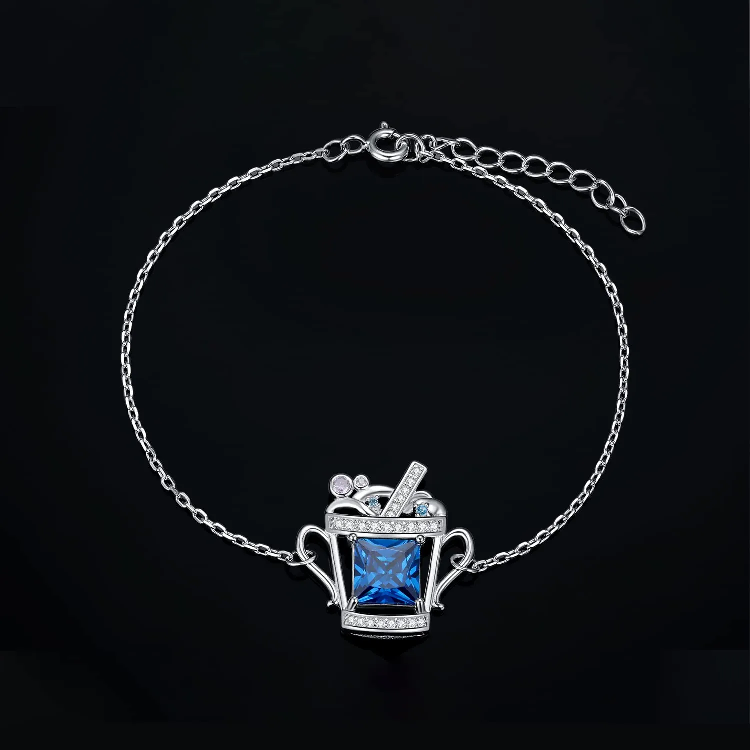 JewelryPalace Bevanda 5.86ct bracciale argento zirconia blu