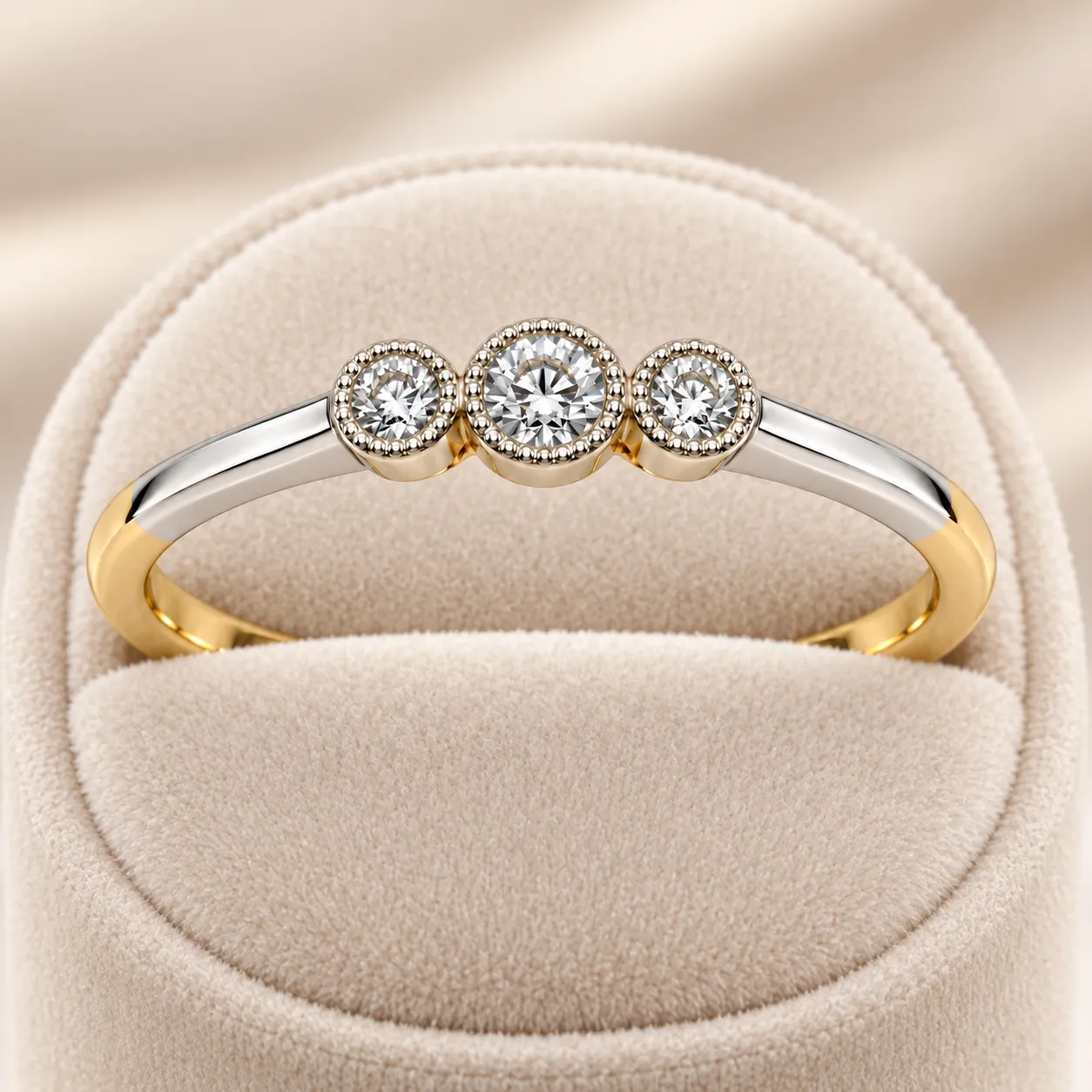 Victoria Jane Trio Diamond anello oro diamanti 18ct