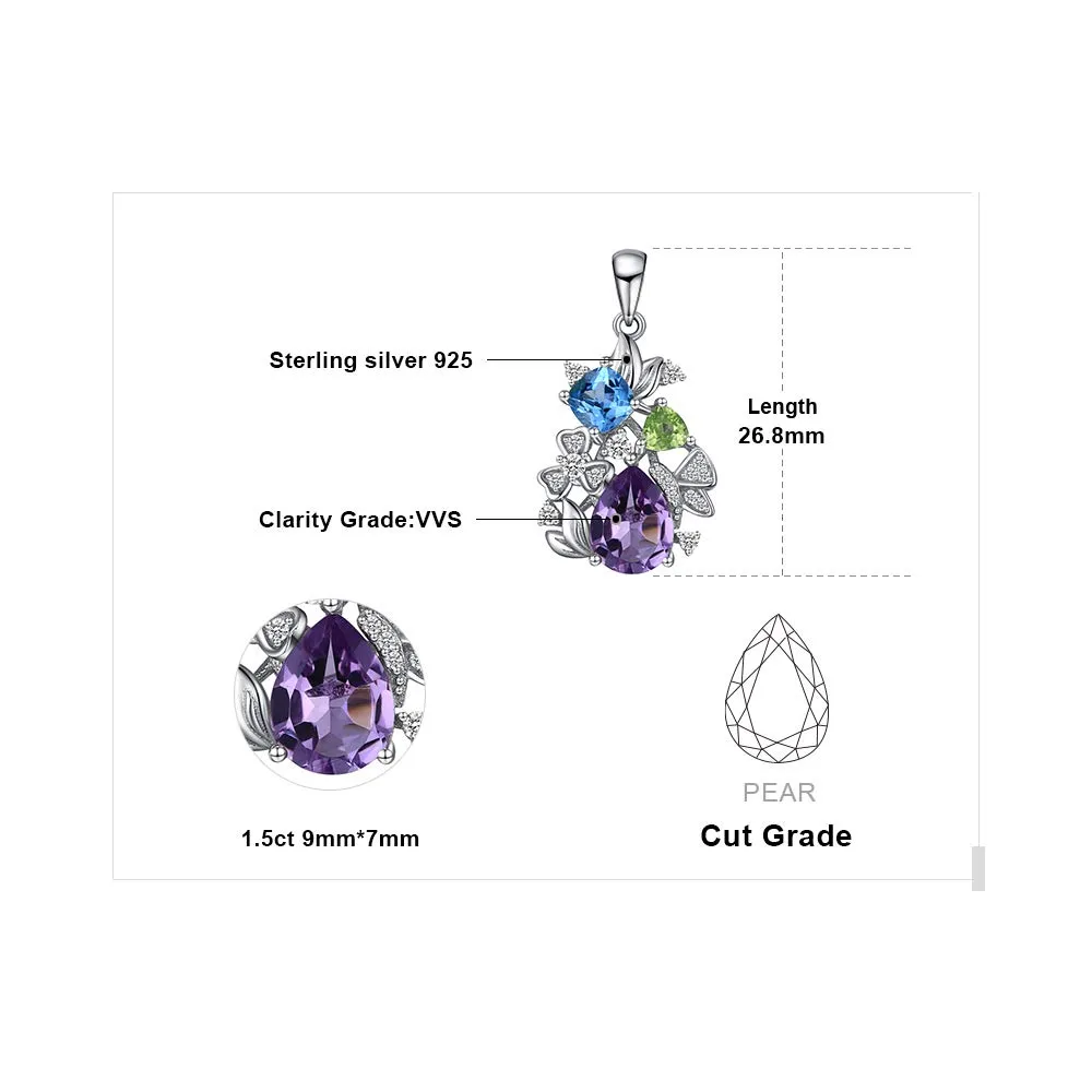 JewelryPalace Fiore Pera collana argento 45cm misti