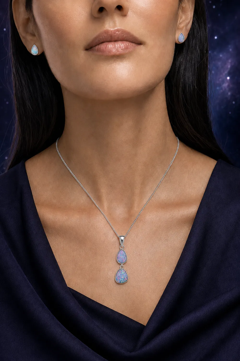 Victoria Jane Starlit Opal Teardrop orecchini opale