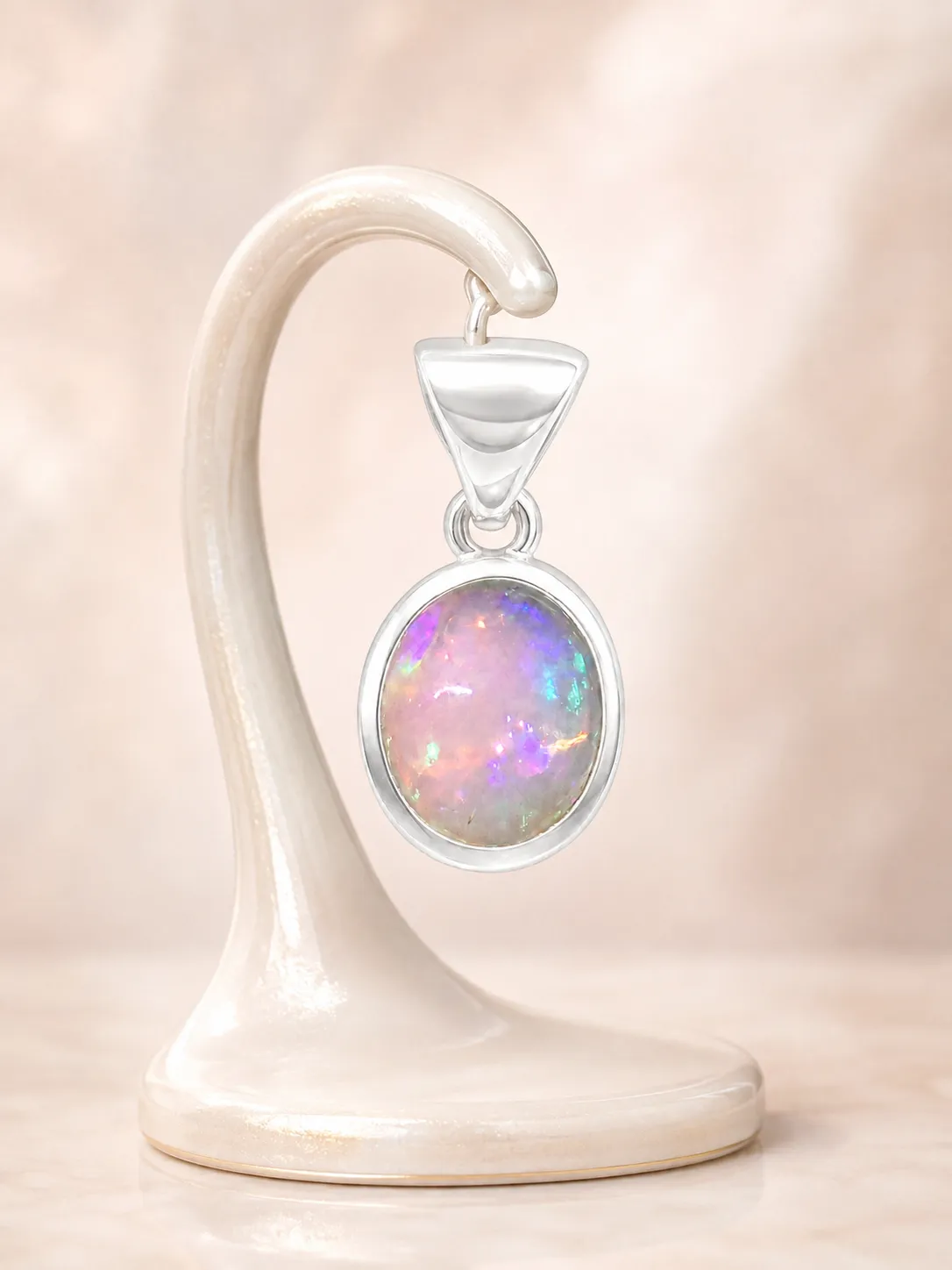 Victoria Jane Rainbow Opal ciondolo opale argento