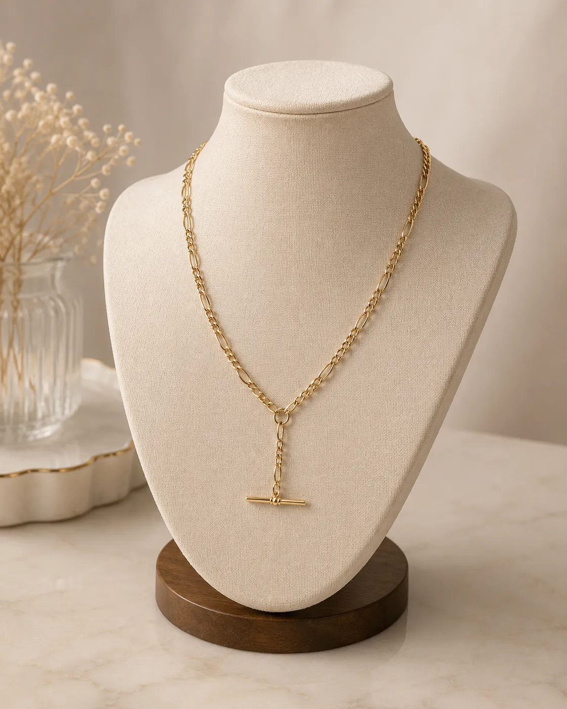 Victoria Jane Figaro T Bar collana oro 9ct 45 cm
