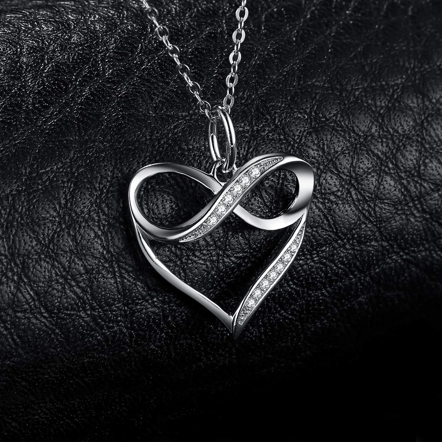 JewelryPalace Cuore Infinito Collana Argento Zirconia 45cm